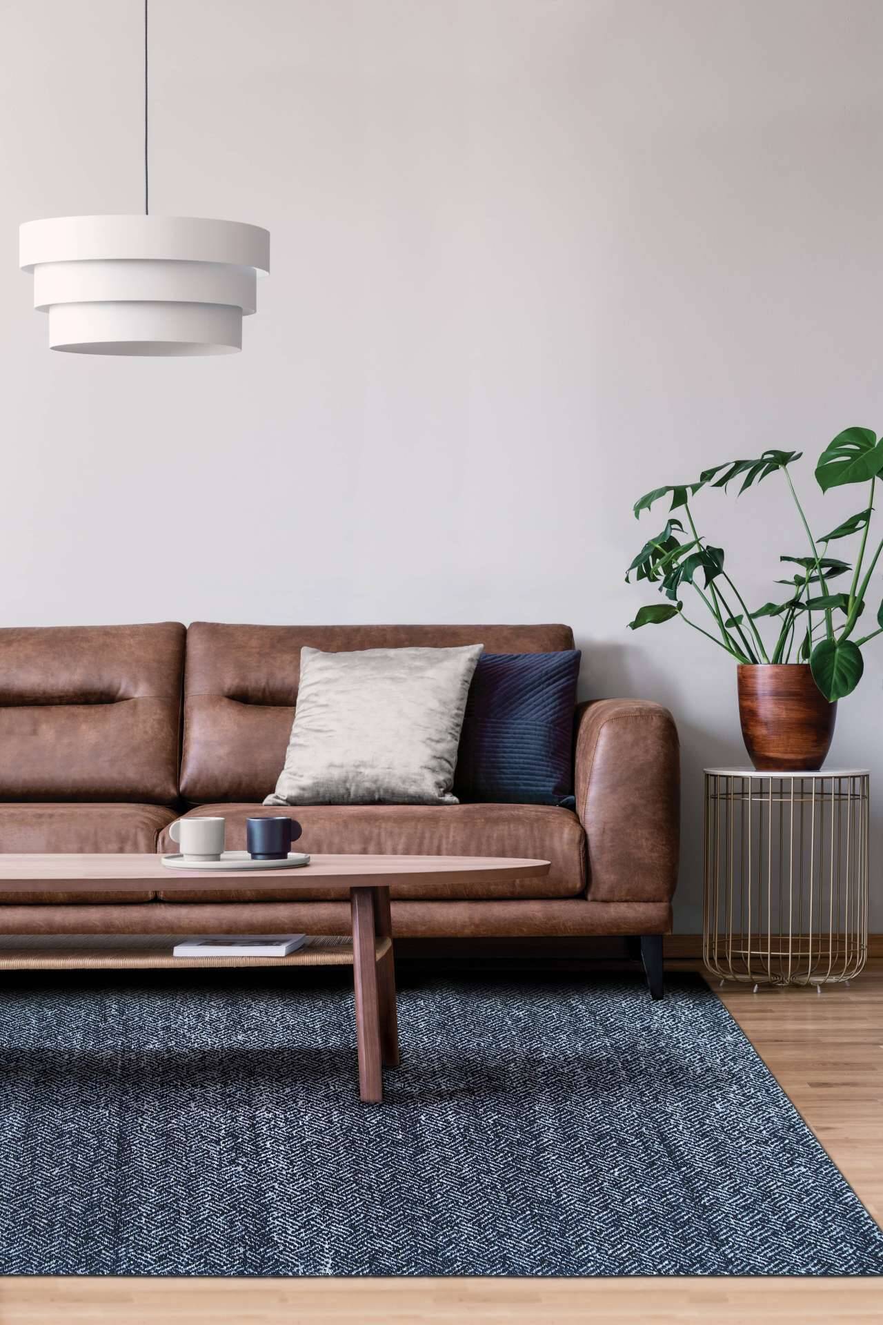 Moderner Teppich PORTO NAVY - Waschbarer Teppich – Bild 7